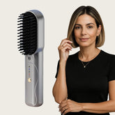 Escova Alisadora BellaGlam Sem Fio 5 em 1: Alisa, Modela, Sela, Anti-Frizz