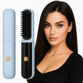 Escova Alisadora 5 em 1 Sem Fio PermaGlam: Cabelos Perfeitos, Lisos e Brilhantes