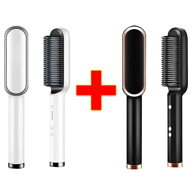 Escova Alisadora 5 em 1 MultiGlam Bivolt: Alisa, Modela, Reduz Frizz Instantaneamente