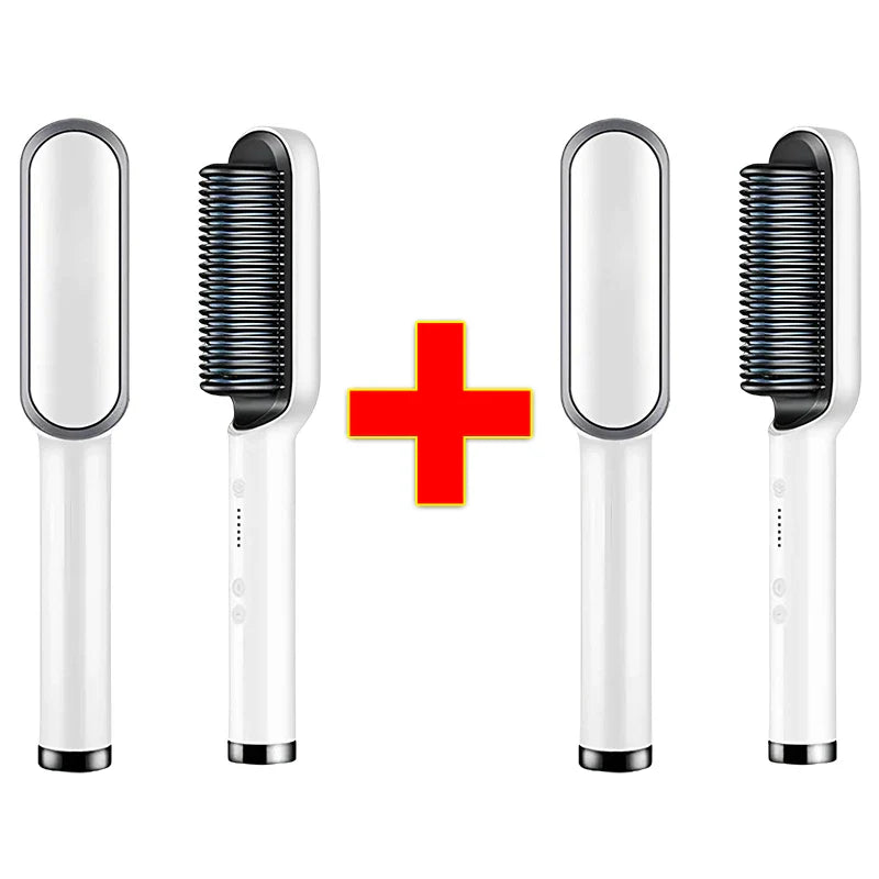 Escova Alisadora 5 em 1 MultiGlam Bivolt: Alisa, Modela, Reduz Frizz Instantaneamente