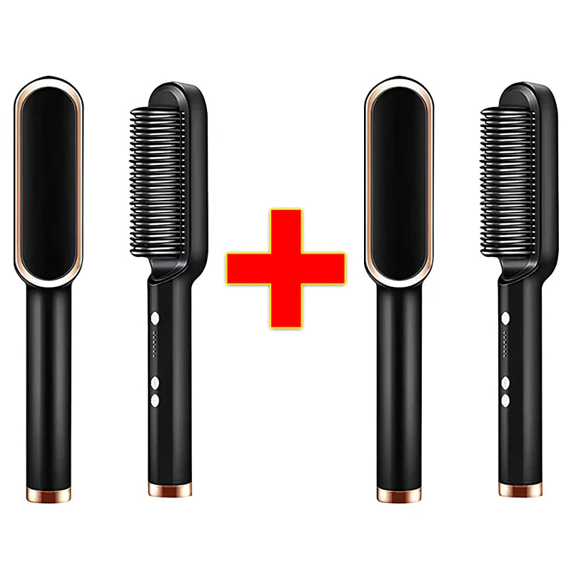 Escova Alisadora 5 em 1 MultiGlam Bivolt: Alisa, Modela, Reduz Frizz Instantaneamente