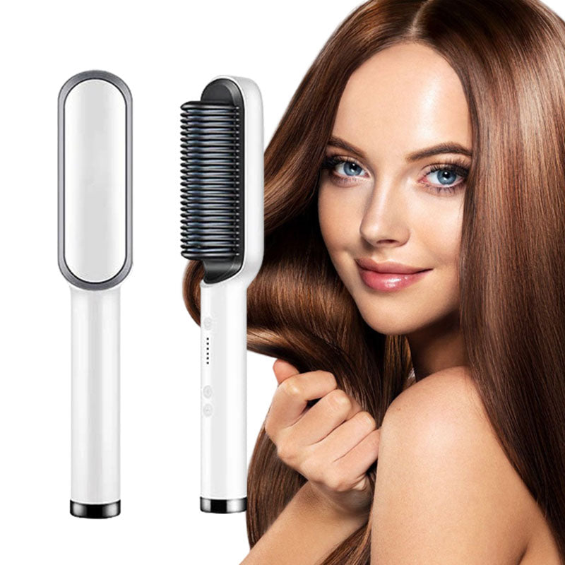 Escova Alisadora 5 em 1 MultiGlam Bivolt: Alisa, Modela, Reduz Frizz Instantaneamente