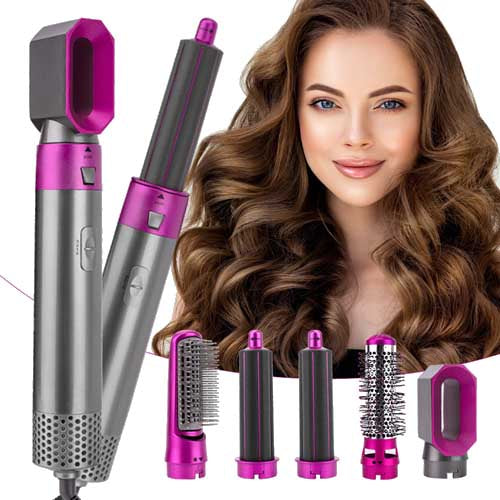 Escova MultiFlex 5 em 1: Alisa, Seca, Modela, Bivolt, Sem Frizz