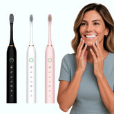 Escova Dental Elétrica Sônica PureFresh Recarregável Bivolt para Limpeza Profunda