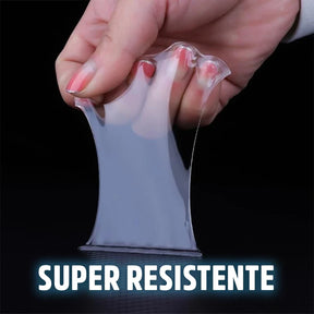 Fita Dupla Face Adesiva Gripo Transparente Ultra Forte Reutilizável Sem Furos