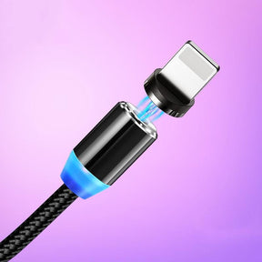 Cabo Magnético Carregamento Rápido 360º LED Universal iPhone Android