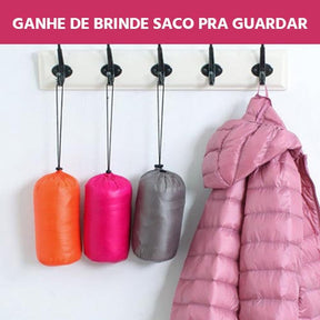 Jaqueta Puffer Feminina Premium com Capuz: Leve, Quente e Impermeável de Ganso