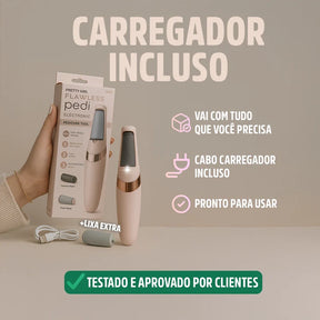 Lixa Elétrica Portátil CallusCare: Pés Macios, Livres de Calos e Rachaduras em Segundos