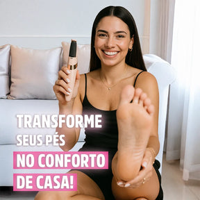 Lixa Elétrica Portátil CallusCare: Pés Macios, Remove Calos e Rachaduras Facilmente