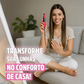Lixa de Unha Elétrica Bivolt Profissional 6 em 1 Megapen para Manicure