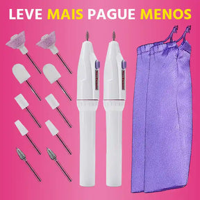 Lixa de Unha Elétrica Profissional Megapen 5 em 1 Sem Fio Portátil