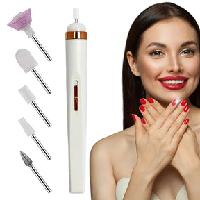 Lixa Elétrica NailGlam 5 em 1 Sem Fio: Manicure Pedicure Profissional Rápida