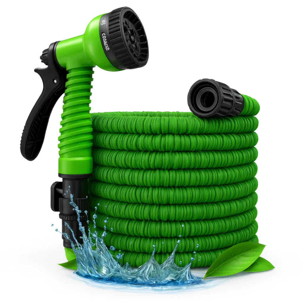 Mangueira Mágica Expansível HidroFlex 30 Metros: Bico Multiuso Jardim e Limpeza