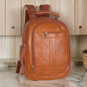 Mochila Feminina Lux Grande em Couro Sintético, Antifurto, Vários Compartimentos