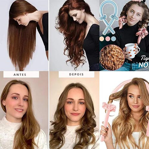 Modelador de Cachos Sem Calor: Cachos Perfeitos, Saudáveis, Práticos e com Brinde