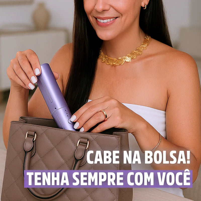 Pente Alisador de Cabelo InfiniteGlam Sem Fio 5-em-1: Alisa, Modela, Anti-Frizz Portátil