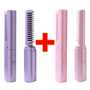 Pente Alisador de Cabelo InfiniteGlam Sem Fio 5-em-1: Alisa, Modela, Anti-Frizz Portátil