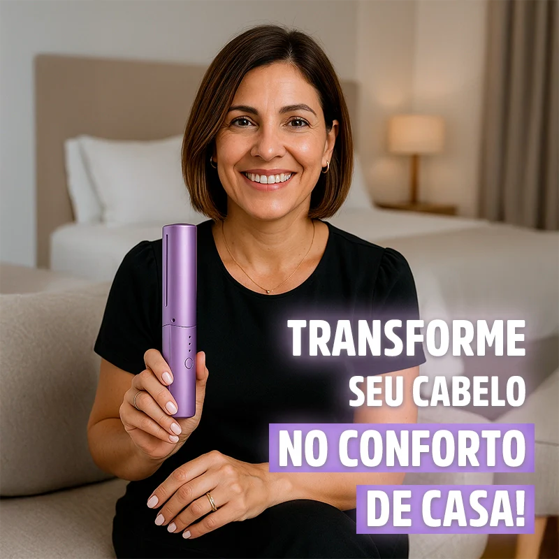 Pente Alisador de Cabelo InfiniteGlam Sem Fio 5-em-1: Alisa, Modela, Anti-Frizz Portátil