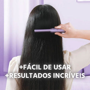 Kit Cabelo 3 em 1: Pente, Escova Alisadora, Modelador Cachos Portátil Profissional