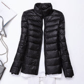 Jaqueta Puffer Feminina Acolchoada Estilosa Quente Inverno Proteção Conforto Moda Casual