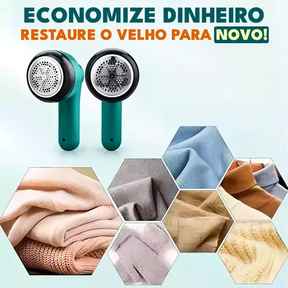Removedor de Bolinhas Elétrico Sem Fio LintFree Portátil para Roupas e Tecidos