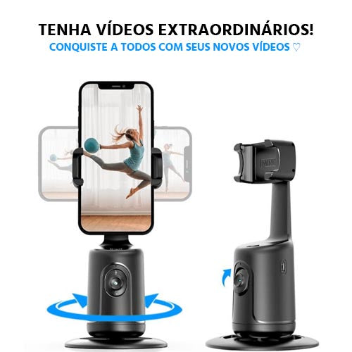 Estabilizador Gimbal Selfiegram Follower 360: Rastreamento Facial Automático, Vídeos Perfeitos!