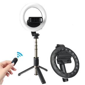 Selfiegram Ring Light: Tripé Extensível 90cm, Iluminação LED, Bluetooth, Fotos Profissionais