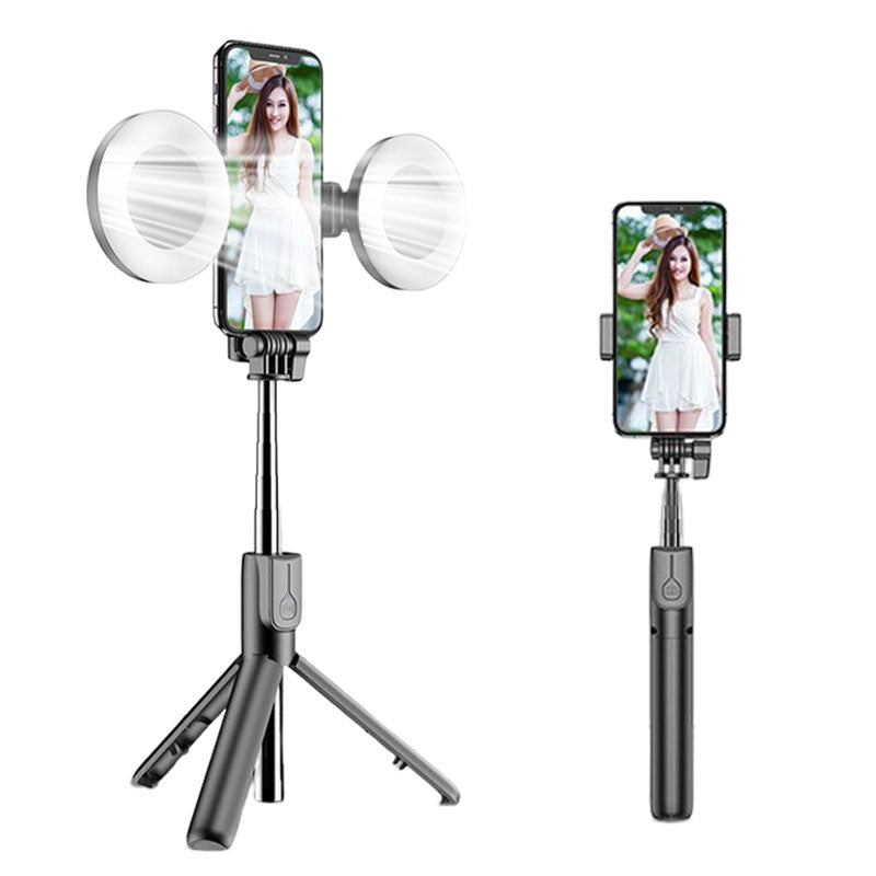 Pau de Selfie Tripé Universal Selfiegram Duo LED: Controle Remoto, Luz Integrada