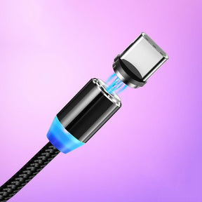 Cabo Magnético Carregamento Rápido 360º LED Universal iPhone Android