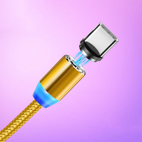 Cabo Magnético Carregamento Rápido 360º LED Universal iPhone Android