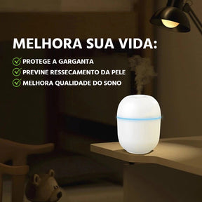 Umidificador Aromatizador Portátil USB LED: Ar Puro, Relaxamento e Bem-Estar Silencioso