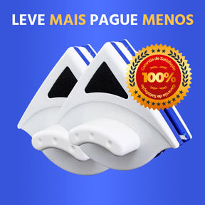 Mega Brush Limpador de Janelas Dupla Face: Vidros Brilhantes e Limpeza Rápida